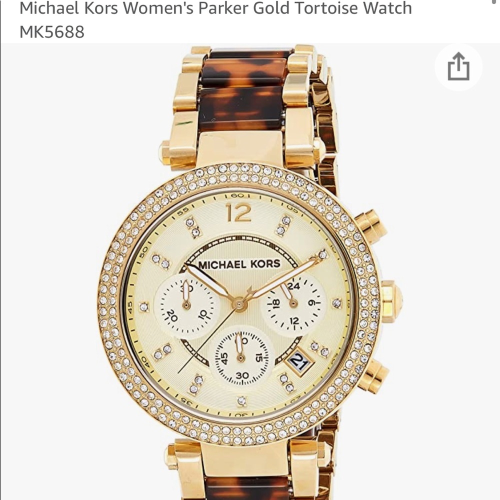Michaels Kors Parker Gold Tortoise Watch